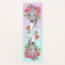 Italienischer Greyhound Whippet Hund Zeichne Blume