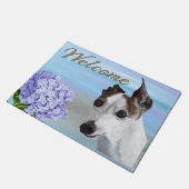 Italienischer Greyhound Willkommen Fußmatte (Schrägansicht)