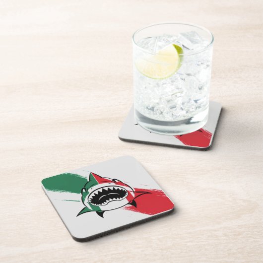 Italienischer Hai Getränkeuntersetzer (Rechte Seite)