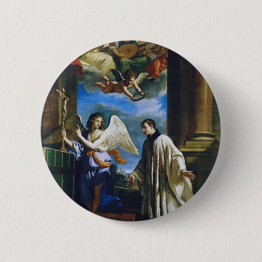 Italienischer Heiliger Aloysius Gonzaga Button (Vorderseite)