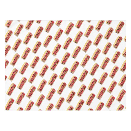 Italienischer Hoagie-Untersee-Sandwich-Shop Tischdecke (Vorderseite (Horizontal))