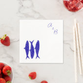 Italienischer Hochzeitsfisch Serviette (Beispiel)