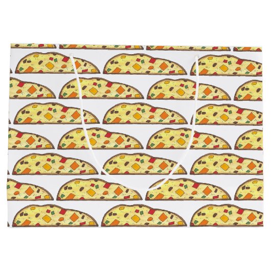 Italienischer Holiday Biscotti Weihnachtsgebäck Fe Große Geschenktüte (Rückseite)