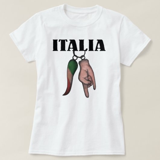 ITALIENISCHER HORN-T-SHIRT BÖSER BLICK, CORNO T-Shirt (Design vorne)