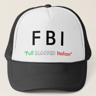 Italienischer Hut "FBI" Truckerkappe