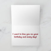 ITALIENISCHER "ICH WOLLTE ZU KISS U" AUF IHREM BIR KARTE (Innenseite)