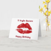 ITALIENISCHER "ICH WOLLTE ZU KISS U" AUF IHREM BIR KARTE (Gelbe Blume)