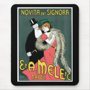Italienischer Jugendstil-Modewerbung Mousepad