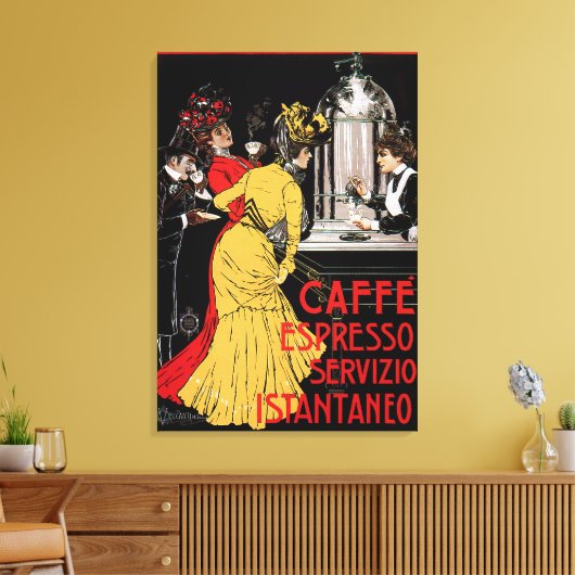 Italienischer Kaffee Bar Espresso und Poster Leinwanddruck (Insitu (Wohnzimmer))