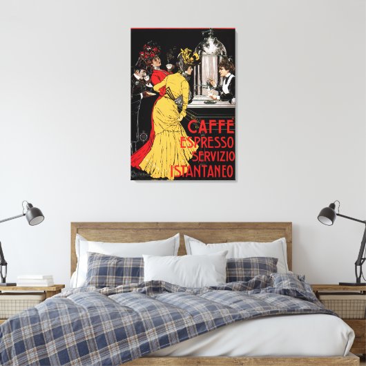 Italienischer Kaffee Bar Espresso und Poster Leinwanddruck (Insitu (Schlafzimmer))