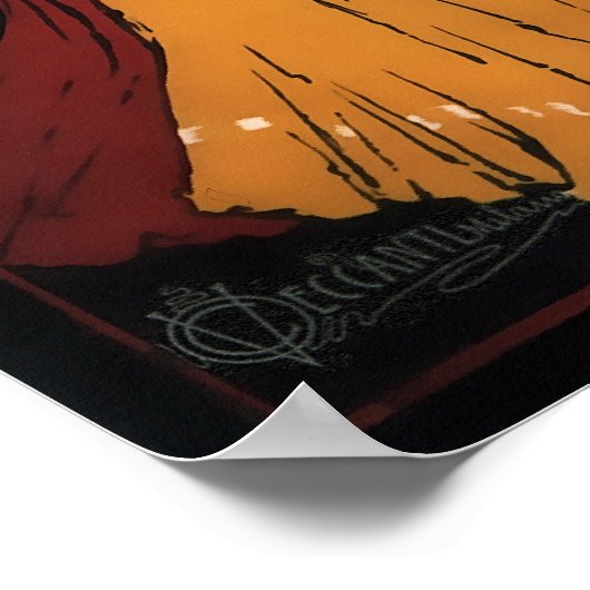 ITALIENISCHER KAFFEE SERVIERTE STÄNDIG c. 1900 Poster (Ecke)