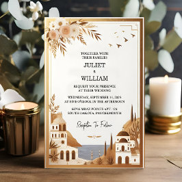 Italienischer Kaffee Sorrento Lässige Hochzeit Einladung