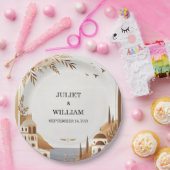 Italienischer Kaffee Sorrento Lässige Hochzeit Pappteller (Party)