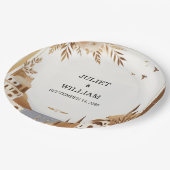 Italienischer Kaffee Sorrento Lässige Hochzeit Pappteller (Schrägansicht)