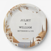 Italienischer Kaffee Sorrento Lässige Hochzeit Pappteller (Vorderseite)