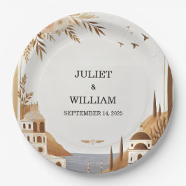 Italienischer Kaffee Sorrento Lässige Hochzeit Pappteller