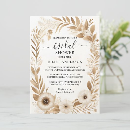 Italienischer Kaffee Sorrento Lässiges Brautparty Einladung (Stehend Vorderseite)