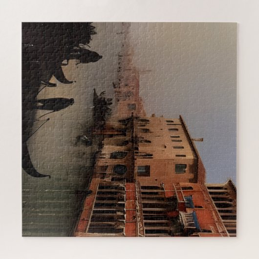 Italienischer Kanal und Gondelgemälde in Venedig Puzzle (Horizontal)
