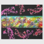 ITALIENISCHER KARNIVALTANZ, LILA ROTE WIRBEL GESCHENKPAPIER (Flach)