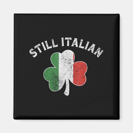 Italienischer Kleeblatt lustiger St. Patricks Tag Magnet (Vorne)