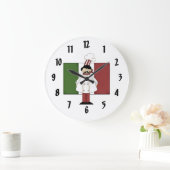 Italienischer Koch #1 Große Wanduhr (Zuhause)