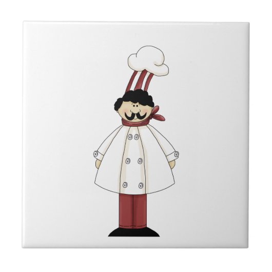 Italienischer Koch #1 Tile Fliese (Vorderseite)