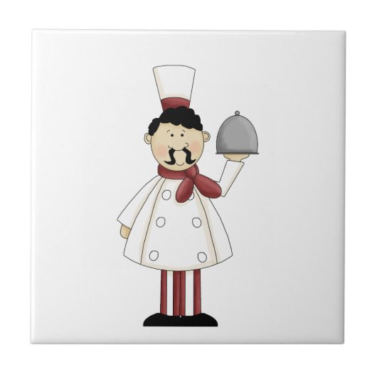 Italienischer Koch #4 Tile Fliese (Vorderseite)