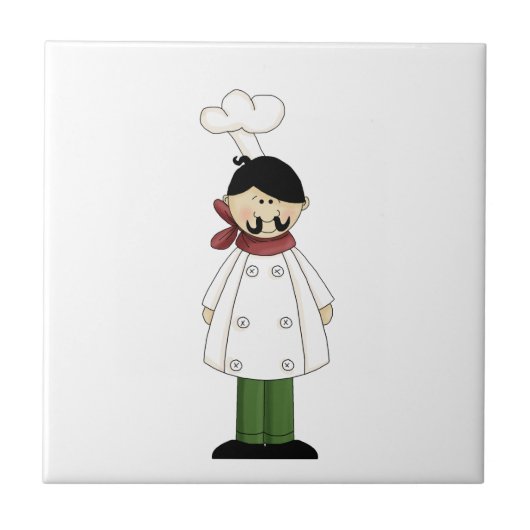 Italienischer Koch #5 Tile Fliese (Vorderseite)