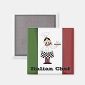 Italienischer Koch #7 Magnet (Vorderseite/Rückseite)