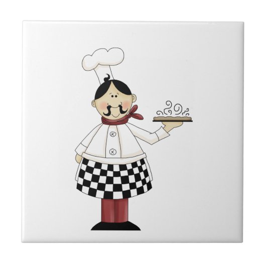 Italienischer Koch #7 Tile Fliese (Vorderseite)