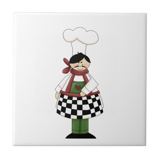 Italienischer Koch #8 Tile Fliese (Vorderseite)