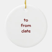 ITALIENISCHER KOCH CHRISTMAS ORNANATION KERAMIK ORNAMENT (Hinten)