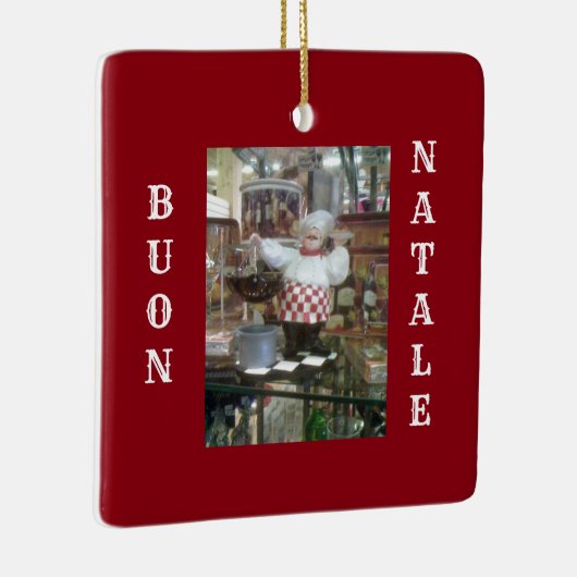 ***ITALIENISCHER KOCH*** CHRISTMAS ORNANATION KERAMIKORNAMENT (Rechts)