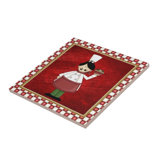 Italienischer Koch Fliese (Seite)