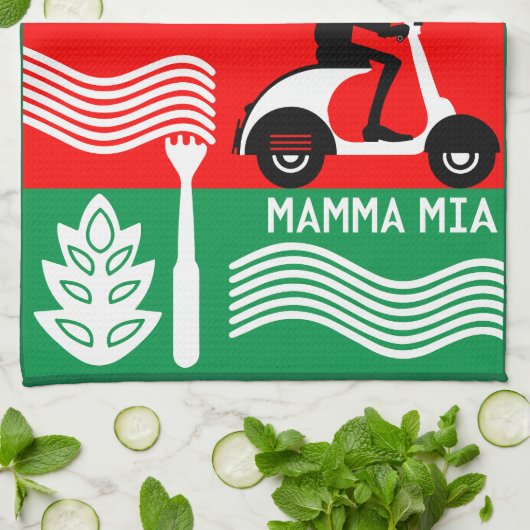 Italienischer Koch Geschirrtuch (Gefaltet)