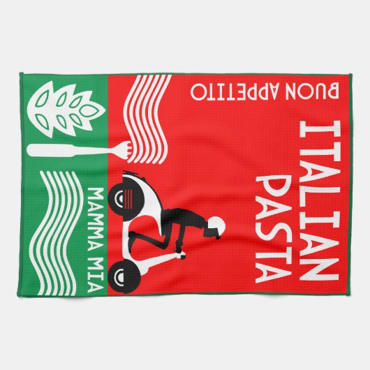 Italienischer Koch Geschirrtuch (Horizontal)