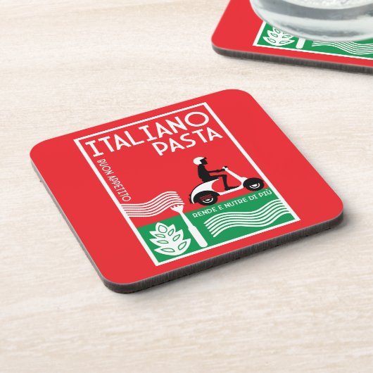 Italienischer Koch Getränkeuntersetzer (Linke Seite)