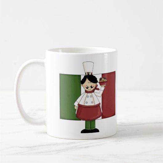 Italienischer Koch - individuell anpassbar Kaffeetasse (Links)