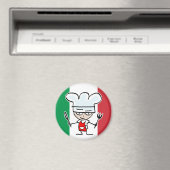 Italienischer Koch Kühlschrankmagnet mit Cartoon u (In Situ (Geschirrspüler))