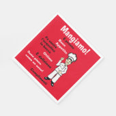 Italienischer Koch - Mangiamo Serviette (Ecke)