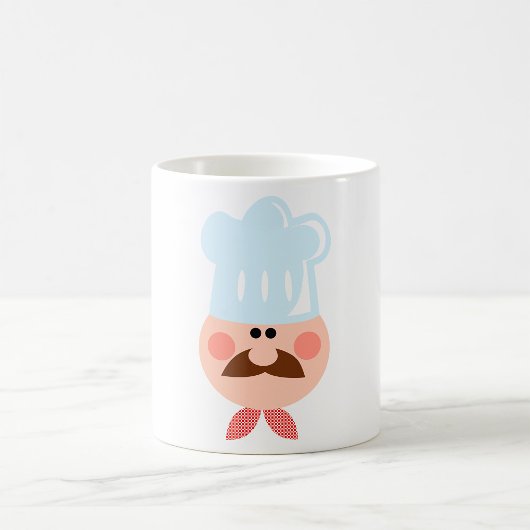 Italienischer Koch mit Schnurrbart und Hut Kaffeetasse