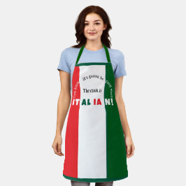 Italienischer Koch Niedliche All-over-Print-Schürz Schürze