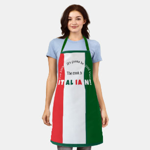 Italienischer Koch Niedliche All-over-Print-Schürz Schürze