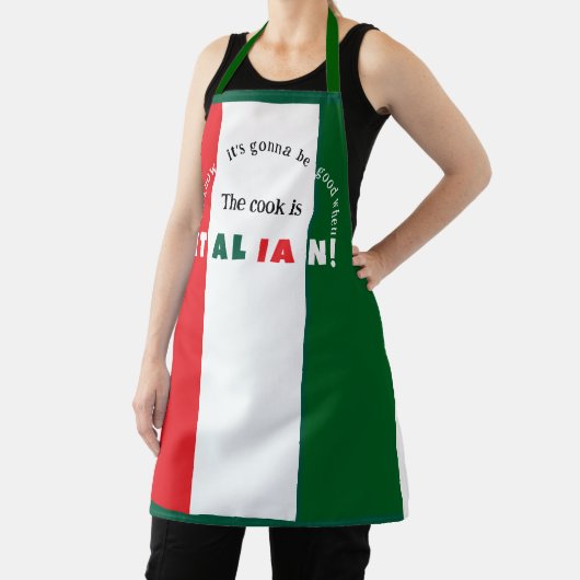 Italienischer Koch Niedliche All-over-Print-Schürz Schürze (InSitu)