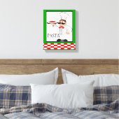 Italienischer Koch-Pasta Leinwanddruck (Insitu (Schlafzimmer))