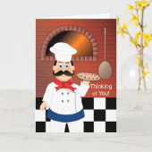 Italienischer Koch Pizza Pizzeria Karte (Gelbe Blume)