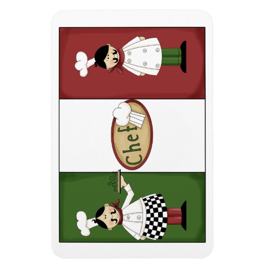 Italienischer Koch Premium Magnet (Vertikal)