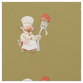 Italienischer Koch Spaghetti & Meatballs Stoff (Nahaufnahme)