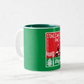 Italienischer Koch Zweifarbige Tasse (Vorderseite Links)