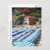Italienischer Küstenstrand Postkarte (Vorne/Hinten)